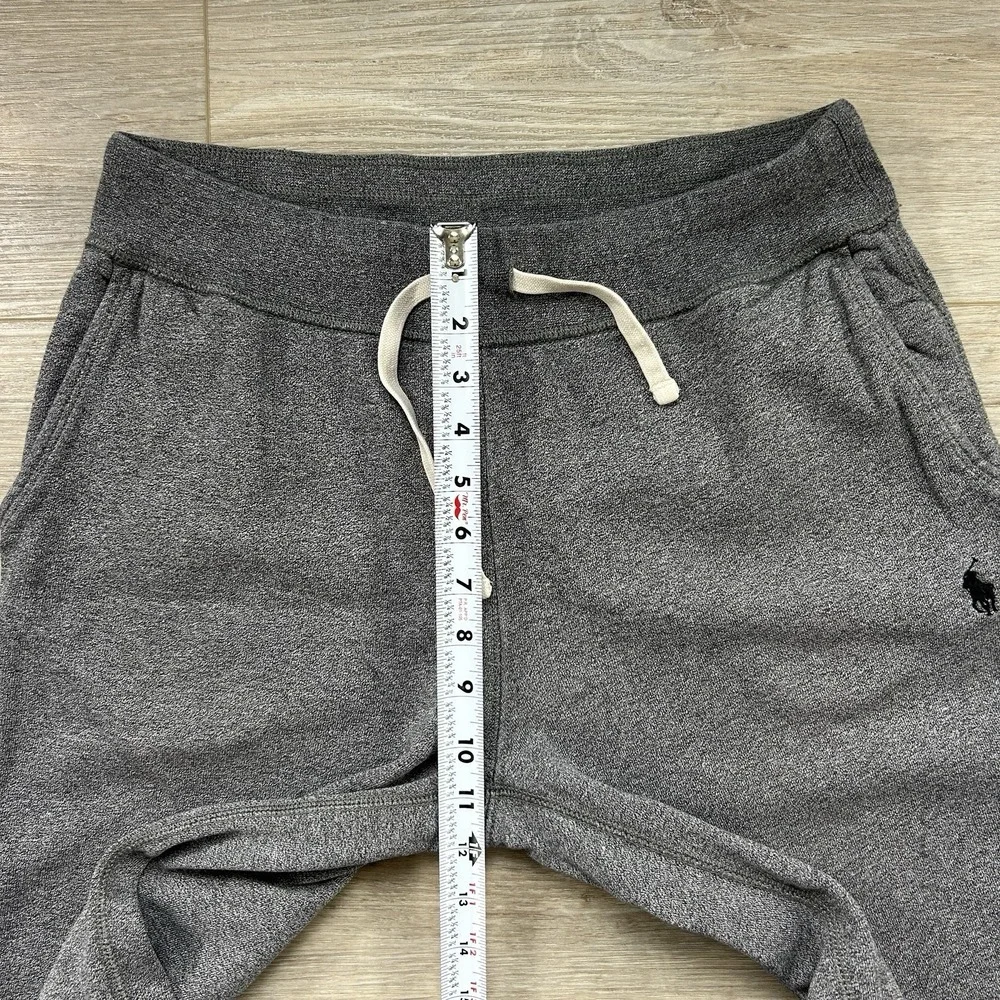 Polo Ralph Lauren Sweatpants Mens Small Gray Drawstring Hem Fleece Jogger Preppy